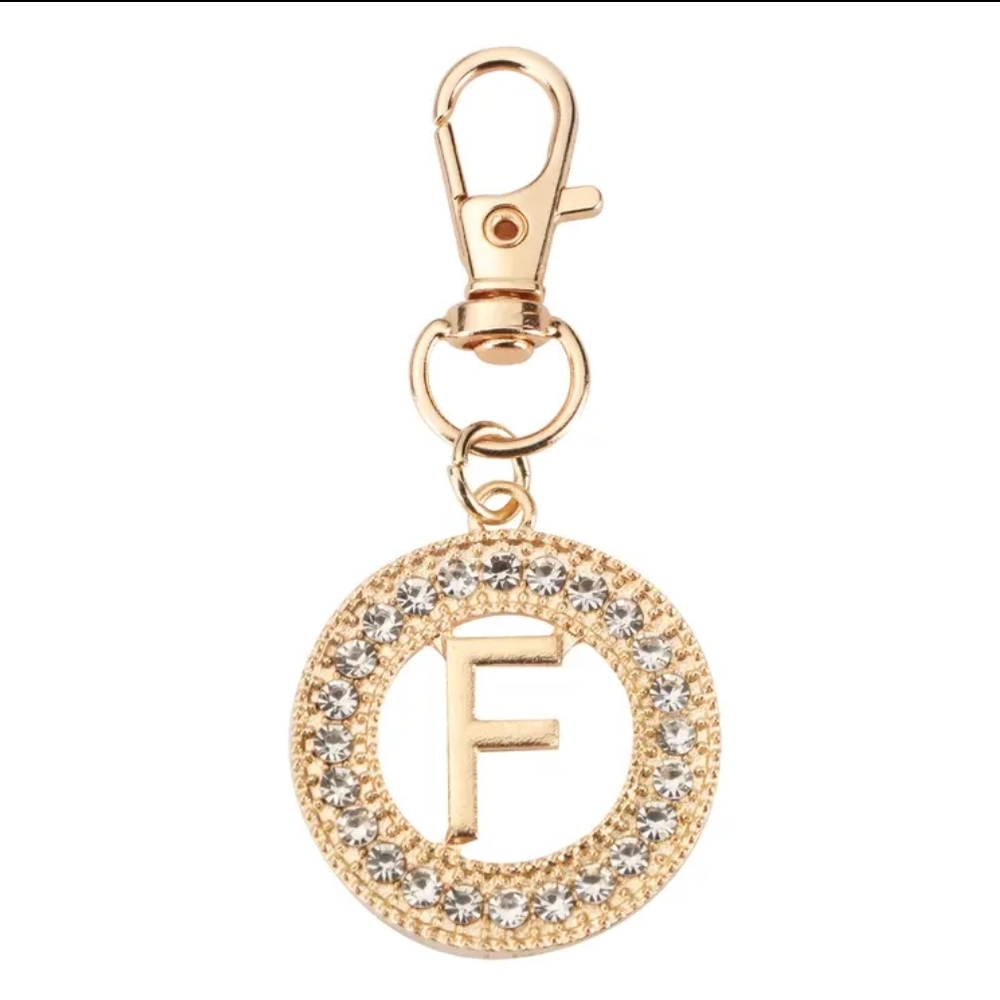 Gold and Silver Keychain Charm